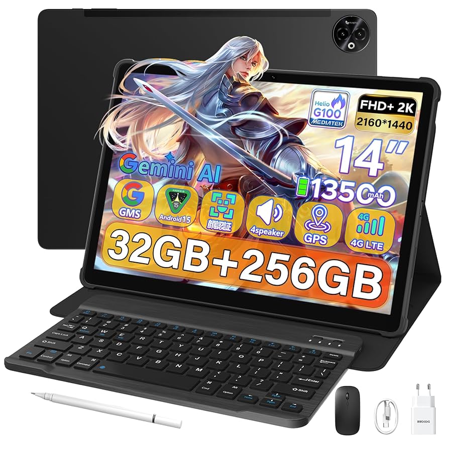 Amazon.co.jp: 【Android15 タブレット大画面 14インチ】 DOOGEE